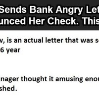 Woman Sends Bank Angry Letter After They Bounced Her Check. And Then…