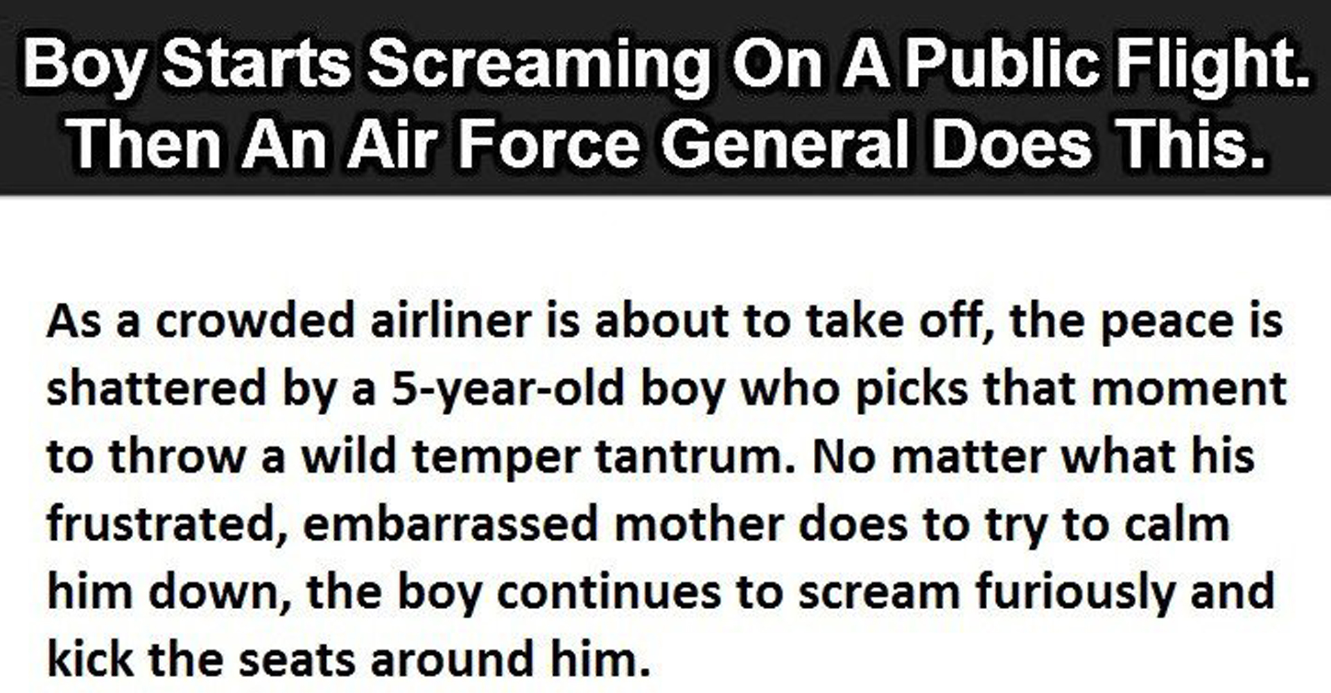 Air Force General Terrifies A 5-Year-Old Boy. This Is Priceless!!!