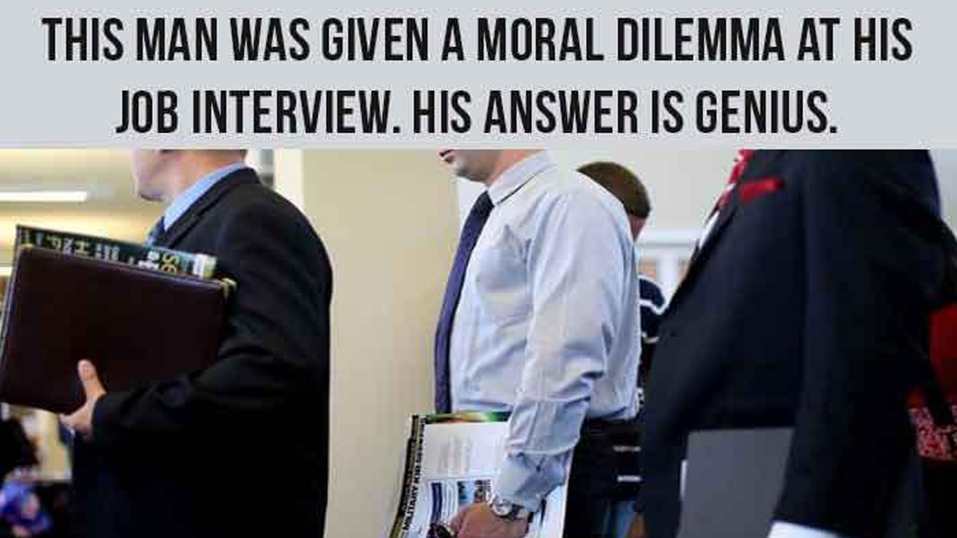 This Man Gave The Best Answer Ever At His Job Interview. Genius!!!