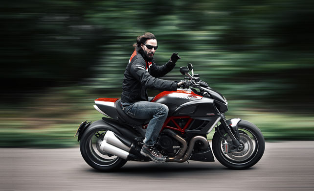 Keanu Reeves road-tests the Ducati Diavel