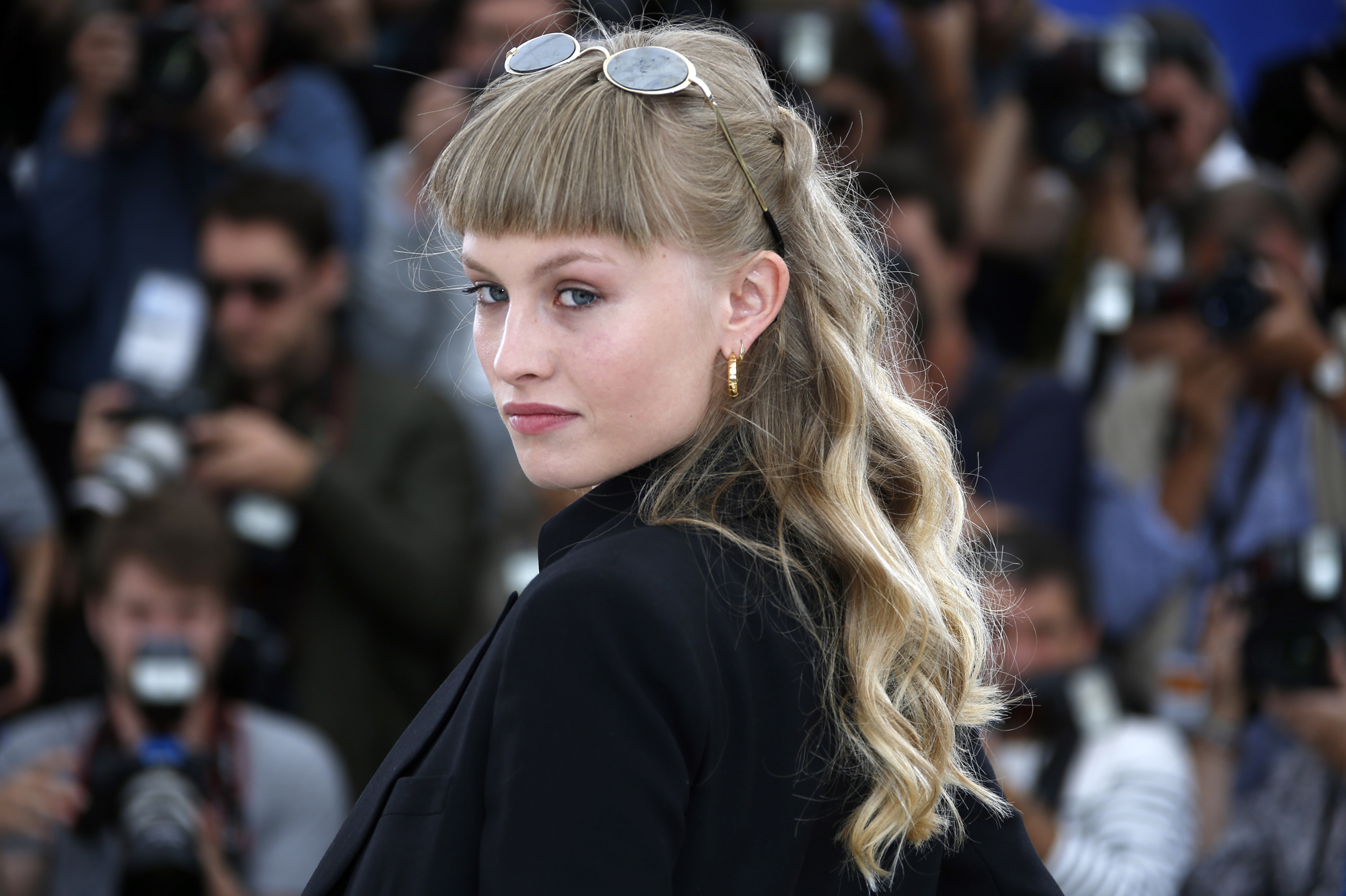 Cast member Klara Kristin poses during a photocall for the film "Love" out of competition at the 68th Cannes Film Festival in Cannes, southern France, May 21, 2015. REUTERS/Eric Gaillard - RTX1DY58